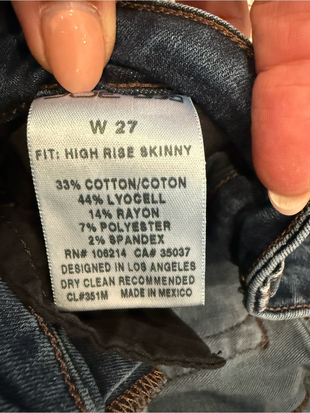 Joe's Jeans Indigo Skinny Jeans - Picture 3 of 4